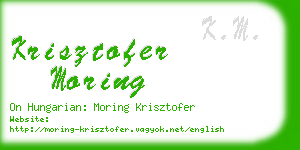 krisztofer moring business card